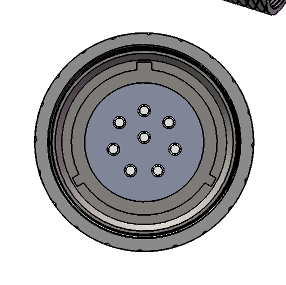 4ピン光ファイバー電力水中コネクタ IP68